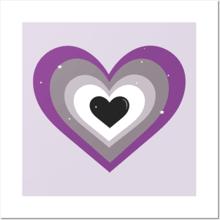 Asexual Ace Flag Heart Posters and Art